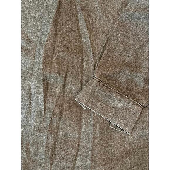 Vintage J & A Collection Made in USA Button Down Shirt Military OD Green Cotton - Picture 4 of 9